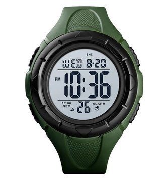 Годинник SKMEI 1535 LCD display колір олива KL-1221.1 фото
