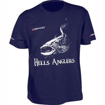 Футболка Dragon Hells Anglers рыба Сом Navy DR-37 фото