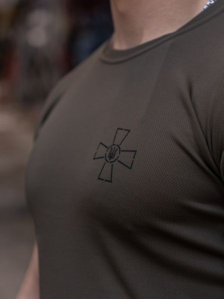 Футболка тактическая Klost Military Крест, олива KL-1099 фото