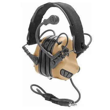 Наушники тактические Earmor M32 Coyote Brown KL-1679 фото