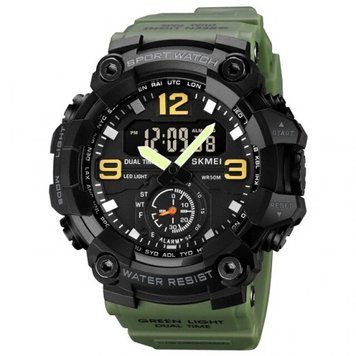 Годинник SKMEI 1965 Green Light колір олива KL-1589.1 фото