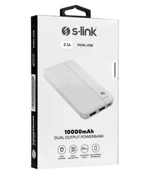 Power Bank S-Link 10000 mAh, білий KL-1782 фото