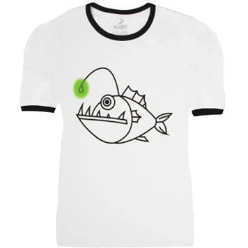Футболка KLOST "Angler Fish (Глубоководный удильщик)" White Kl-7002 фото